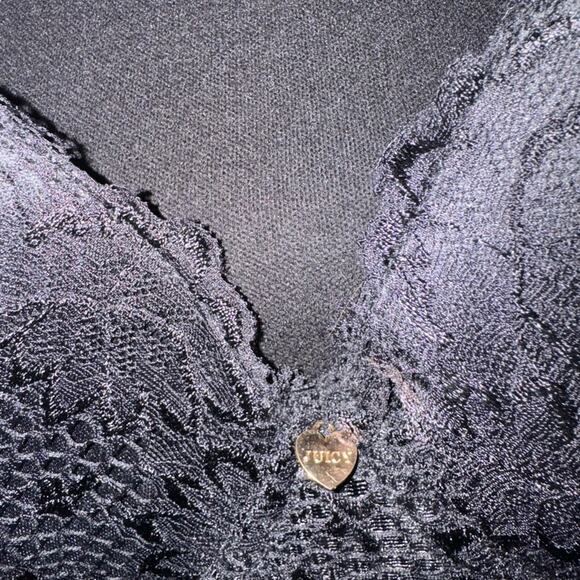 NEW Juicy Couture Intimates black Push Up Bra Sheer Lace Mesh Bodysuit 1X - Picture 3 of 11